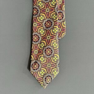 Vintage Paul Stewart Medallion Silk Tie Men's‎ 1960s Made in Italy